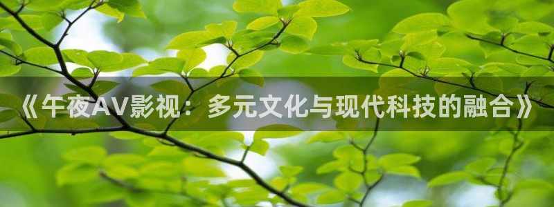 飘雪影院手机版高清免费观看：《午夜AV影视：多元文化与现代科技的融合》